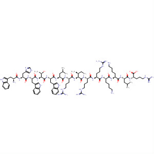 L-Arginine,L-tryptophyl-L-histidyl-L-tryptophyl-L-threonyl-L-tryptophyl-L-leucyl-L-arginyl-L-isoleucyl-L-arginyl-L-arginyl-L-lysyl-L-lysyl-L-leucyl-