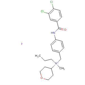 2H-Pyran-4-aminium,N-[[4-[(3,4-dichlorobenzoyl)amino]phenyl]methyl]tetrahydro-N-methyl-N-propyl-, iodide