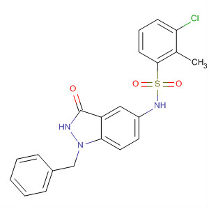 Benzenesulfonamide,3-chloro-N-[2,3-dihydro-3-oxo-1-(phenylmethyl)-1H-indazol-5-yl]-2-methyl-
