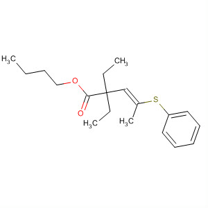 3-Pentenoic acid, 2,2-diethyl-4-(phenylthio)-, butyl ester, (E)-