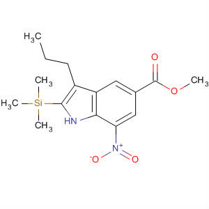 1H-Indole-5-carboxylic acid, 7-nitro-3-propyl-2-(trimethylsilyl)-, methylester