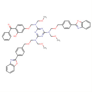 Methanone,[4-[[[4,6-bis[[[[4-(2-benzoxazolyl)phenyl]methoxy]methyl](methoxymethyl)amino]-1,3,5-triazin-2-yl](methoxymethyl)amino]methoxy]-2-hydroxyphenyl]phenyl-