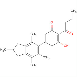 2-Cyclohexen-1-one,5-(2,3-dihydro-2,4,6,7-tetramethyl-1H-inden-5-yl)-3-hydroxy-2-(1-oxobutyl)-