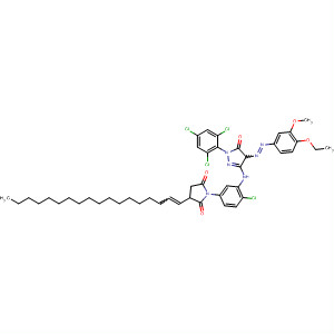 2,5-Pyrrolidinedione,1-[4-chloro-3-[[4-[(4-ethoxy-3-methoxyphenyl)azo]-4,5-dihydro-5-oxo-1-(2,4,6-trichlorophenyl)-1H-pyrazol-3-yl]amino]phenyl]-3-(octadecenyl)-