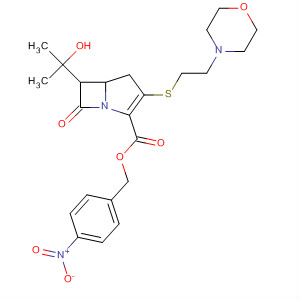 1-Azabicyclo[3.2.0]hept-2-ene-2-carboxylic acid,6-(1-hydroxy-1-methylethyl)-3-[[2-(4-morpholinyl)ethyl]thio]-7-oxo-,(4-nitrophenyl)methyl ester, trans-