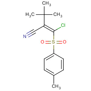 Butanenitrile,2-[chloro[(4-methylphenyl)sulfonyl]methylene]-3,3-dimethyl-, (E)-
