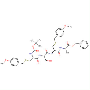 L-Alanine,N-[N-[N-[N-[(1,1-dimethylethoxy)carbonyl]-S-[(4-methoxyphenyl)methyl]-L-cysteinyl]-L-seryl]-S-[(4-methoxyphenyl)methyl]-L-cysteinyl]-,phenylmethyl ester