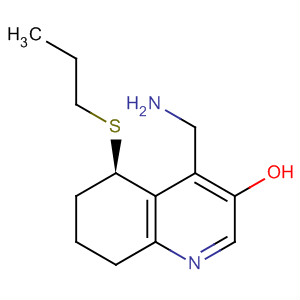 3-Quinolinol, 4-(aminomethyl)-5,6,7,8-tetrahydro-5-(propylthio)-, (R)-