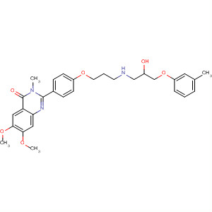 4(3H)-Quinazolinone,2-[4-[3-[[2-hydroxy-3-(3-methylphenoxy)propyl]amino]propoxy]phenyl]-6,7-dimethoxy-3-methyl-
