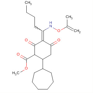 Cyclohexanecarboxylic acid,6-cycloheptyl-2,4-dioxo-3-[1-[(2-propenyloxy)amino]pentylidene]-,methyl ester