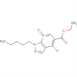 1H-Pyrazolo[3,4-b]pyridine-5-carboxylic acid, 4-chloro-1-pentyl-, ethylester, 7-oxide