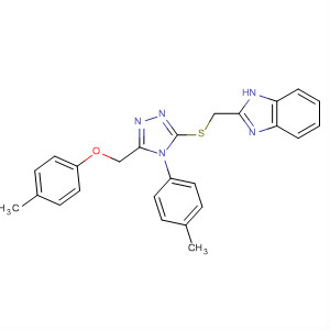 1H-Benzimidazole,2-[[[5-[(4-methylphenoxy)methyl]-4-(4-methylphenyl)-4H-1,2,4-triazol-3-yl]thio]methyl]-