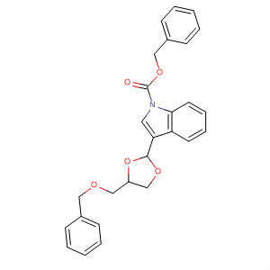 1H-Indole-1-carboxylic acid,3-[4-[(phenylmethoxy)methyl]-1,3-dioxolan-2-yl]-, phenylmethyl ester,trans-