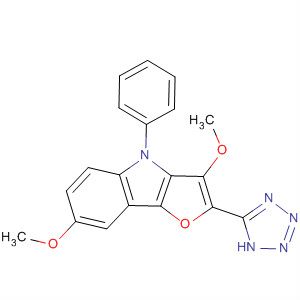 4H-Furo[3,2-b]indole, 3,7-dimethoxy-4-phenyl-2-(1H-tetrazol-5-yl)-