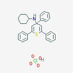 4H-Thiopyran-4-amine, N-cyclohexyl-2,4,6-triphenyl-, perchlorate