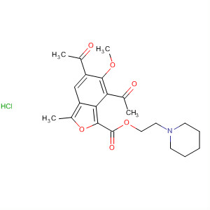 2-Benzofurancarboxylic acid, 5,7-diacetyl-6-methoxy-3-methyl-,2-(1-piperidinyl)ethyl ester, hydrochloride
