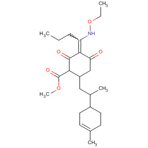 Cyclohexanecarboxylic acid,3-[1-(ethoxyamino)butylidene]-6-[2-(4-methyl-3-cyclohexen-1-yl)propyl]-2,4-dioxo-, methyl ester