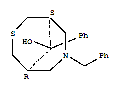 7-Benzyl-9-phenyl-3-thia-7-azabicyclo(3.3.1)nonan-9-ol