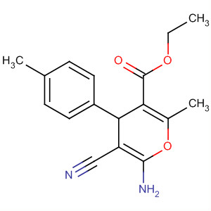 4H-Pyran-3-carboxylic acid,6-amino-5-cyano-2-methyl-4-(4-methylphenyl)-, ethyl ester
