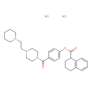 1-Naphthalenecarboxylic acid, 1,2,3,4-tetrahydro-,4-[[4-[2-(1-piperidinyl)ethyl]-1-piperazinyl]carbonyl]phenyl ester,dihydrochloride