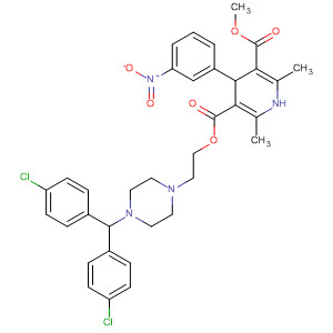 3,5-Pyridinedicarboxylic acid,1,4-dihydro-2,6-dimethyl-4-(3-nitrophenyl)-,2-[4-[bis(4-chlorophenyl)methyl]-1-piperazinyl]ethyl methyl ester