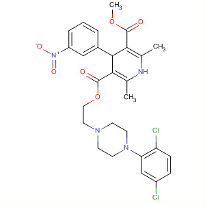 3,5-Pyridinedicarboxylic acid,1,4-dihydro-2,6-dimethyl-4-(3-nitrophenyl)-,2-[4-(2,5-dichlorophenyl)-1-piperazinyl]ethyl methyl ester