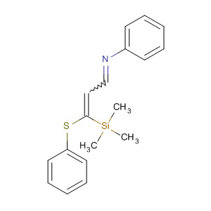 Benzenamine, N-[3-(phenylthio)-3-(trimethylsilyl)-2-propenylidene]-,
(E,E)-