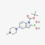 1H-Indole-1-carboxylic acid, 2-borono-5-(4-methyl-1-piperazinyl)-, 1-(1,1-dimethylethyl) ester