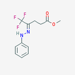 Pentanoic acid, 5,5,5-trifluoro-4-(phenylhydrazono)-, methyl ester