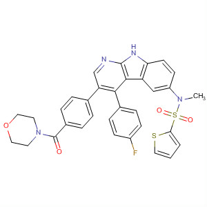 2-Thiophenesulfonamide,N-[4-(4-fluorophenyl)-3-[4-(4-morpholinylcarbonyl)phenyl]-9H-pyrido[2,3-b]indol-6-yl]-N-methyl-