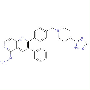 1,6-Naphthyridine,5-hydrazinyl-3-phenyl-2-[4-[[4-(1H-1,2,4-triazol-5-yl)-1-piperidinyl]methyl]phenyl]-