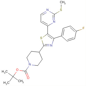 1-Piperidinecarboxylic acid,4-[4-(4-fluorophenyl)-5-[2-(methylthio)-4-pyrimidinyl]-2-thiazolyl]-,1,1-dimethylethyl ester