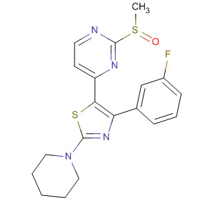 Pyrimidine,4-[4-(3-fluorophenyl)-2-(1-piperidinyl)-5-thiazolyl]-2-(methylsulfinyl)-