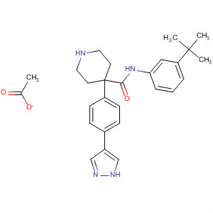 4-Piperidinecarboxamide,N-[3-(1,1-dimethylethyl)phenyl]-4-[4-(1H-pyrazol-4-yl)phenyl]-, acetate(1:1)
