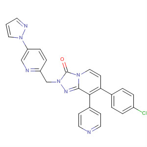 1,2,4-Triazolo[4,3-a]pyridin-3(2H)-one,7-(4-chlorophenyl)-2-[[5-(1H-pyrazol-1-yl)-2-pyridinyl]methyl]-8-(4-pyridinyl)-