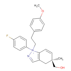 1H-Indazole-5-methanol,1-(4-fluorophenyl)-4,5-dihydro-a-[2-(4-methoxyphenyl)ethyl]-5-methyl-,(5S)-