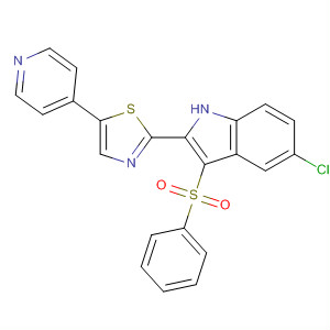 1H-Indole, 5-chloro-3-(phenylsulfonyl)-2-[5-(4-pyridinyl)-2-thiazolyl]-