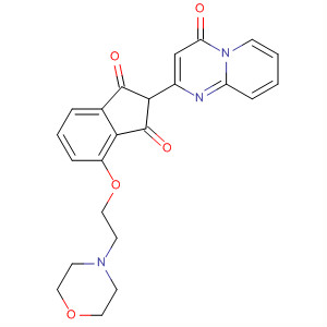 1H-Indene-1,3(2H)-dione,4-[2-(4-morpholinyl)ethoxy]-2-(4-oxo-4H-pyrido[1,2-a]pyrimidin-2-yl)-