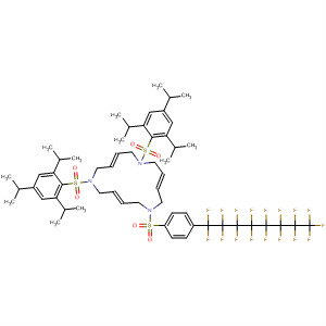 1,6,11-Triazacyclopentadeca-3,8,13-triene,1-[[4-(1,1,2,2,3,3,4,4,5,5,6,6,7,7,8,8,8-heptadecafluoroctyl)phenyl]sulfonyl]-6,11-bis[[2,4,6-tris(1-methylethyl)phenyl]sulfonyl]-, (3E,8E,13E)-