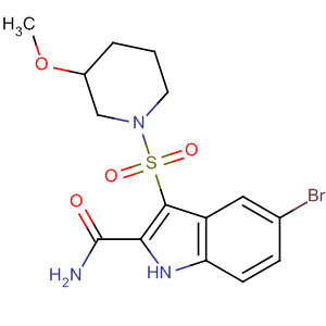 1H-Indole-2-carboxamide,5-bromo-3-[(3-methoxy-1-piperidinyl)sulfonyl]-