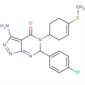 4H-Pyrazolo[3,4-d]pyrimidin-4-one,3-amino-6-(4-chlorophenyl)-1,5-dihydro-5-[4-(methylthio)phenyl]-