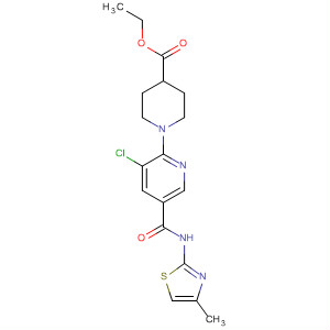 4-Piperidinecarboxylic acid,1-[3-chloro-5-[[(4-methyl-2-thiazolyl)amino]carbonyl]-2-pyridinyl]-, ethylester