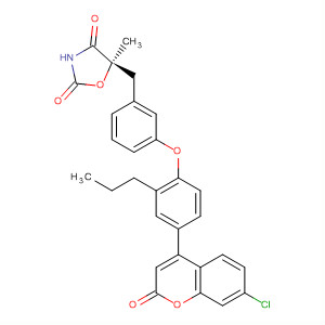 2,4-Oxazolidinedione,5-[[3-[4-(7-chloro-2-oxo-2H-1-benzopyran-4-yl)-2-propylphenoxy]phenyl]methyl]-5-methyl-, (5R)-