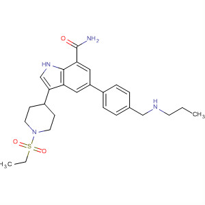 1H-Indole-7-carboxamide,3-[1-(ethylsulfonyl)-4-piperidinyl]-5-[4-[(propylamino)methyl]phenyl]-