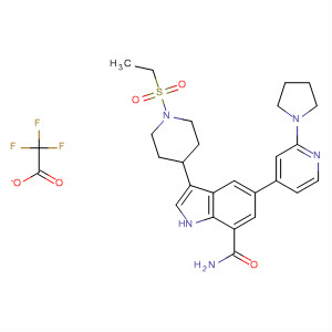 1H-Indole-7-carboxamide,3-[1-(ethylsulfonyl)-4-piperidinyl]-5-[2-(1-pyrrolidinyl)-4-pyridinyl]-,2,2,2-trifluoroacetate (1:1)