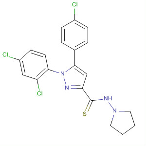 1H-Pyrazole-3-carbothioamide,5-(4-chlorophenyl)-1-(2,4-dichlorophenyl)-4,5-dihydro-N-1-pyrrolidinyl-