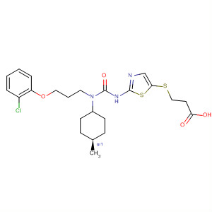Propanoic acid,3-[[2-[[[[3-(2-chlorophenoxy)propyl](trans-4-methylcyclohexyl)amino]carbonyl]amino]-5-thiazolyl]thio]-