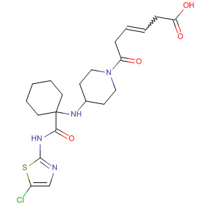 3-Hexenoic acid,6-[4-[[[(5-chloro-2-thiazolyl)amino]carbonyl]cyclohexylamino]-1-piperidinyl]-6-oxo-