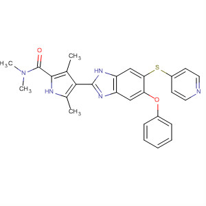 1H-Pyrrole-2-carboxamide,N,N,3,5-tetramethyl-4-[5-phenoxy-6-(4-pyridinylthio)-1H-benzimidazol-2-yl]-