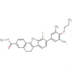 5H-Benzo[a]carbazole-3-carboxylic acid,9-(3,5-dimethyl-4-propoxyphenyl)-10-fluoro-6,11-dihydro-, methyl ester